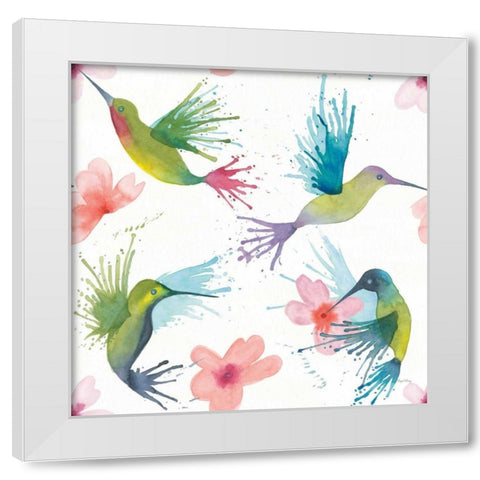 Flit Pattern III White Modern Wood Framed Art Print by DeNeige, Elyse