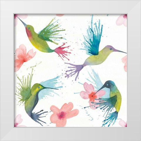 Flit Pattern III White Modern Wood Framed Art Print by DeNeige, Elyse