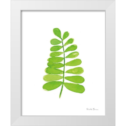 Fresh and Green II White Modern Wood Framed Art Print by Zaman, Farida