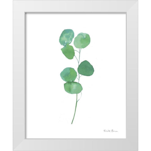 Fresh and Green VIII White Modern Wood Framed Art Print by Zaman, Farida