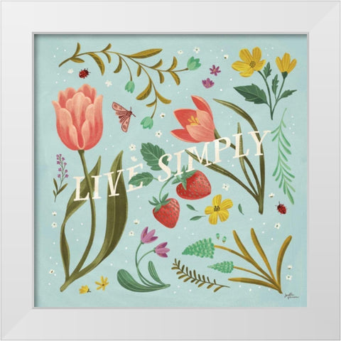 Spring Botanical VI White Modern Wood Framed Art Print by Penner, Janelle