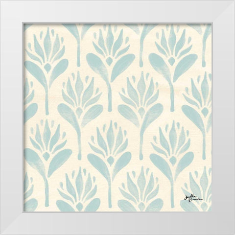 Spring Botanical Pattern IVA White Modern Wood Framed Art Print by Penner, Janelle