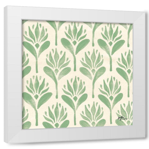 Spring Botanical Pattern IVC White Modern Wood Framed Art Print by Penner, Janelle