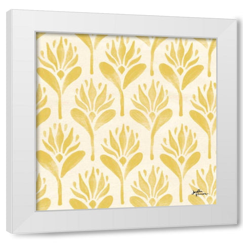 Spring Botanical Pattern IVD White Modern Wood Framed Art Print by Penner, Janelle