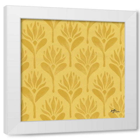 Spring Botanical Pattern VD White Modern Wood Framed Art Print by Penner, Janelle