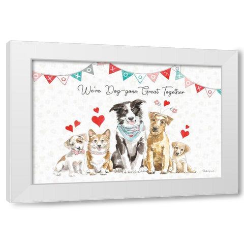 Paws of Love I White Modern Wood Framed Art Print by Grove, Beth