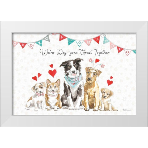 Paws of Love I White Modern Wood Framed Art Print by Grove, Beth