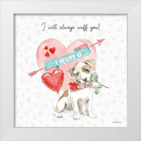 Paws of Love II White Modern Wood Framed Art Print by Grove, Beth