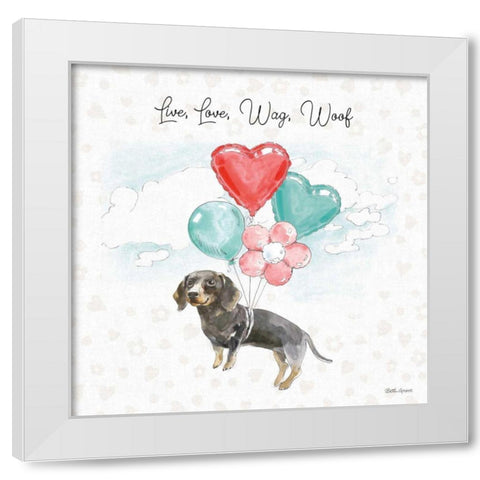 Paws of Love V White Modern Wood Framed Art Print by Grove, Beth