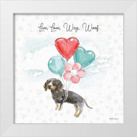 Paws of Love V White Modern Wood Framed Art Print by Grove, Beth