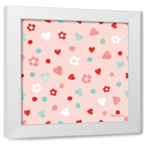 Paws of Love Pattern IIB White Modern Wood Framed Art Print by Grove, Beth