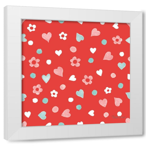 Paws of Love Pattern IIC White Modern Wood Framed Art Print by Grove, Beth