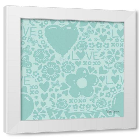 Paws of Love Pattern IVD White Modern Wood Framed Art Print by Grove, Beth
