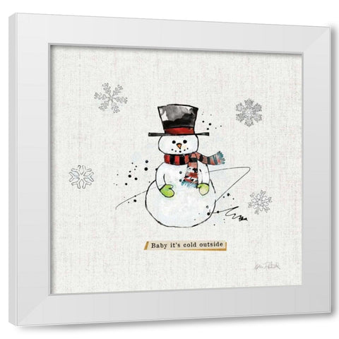 Thoughtfully Frozen II v2 White Modern Wood Framed Art Print by Pertiet, Katie