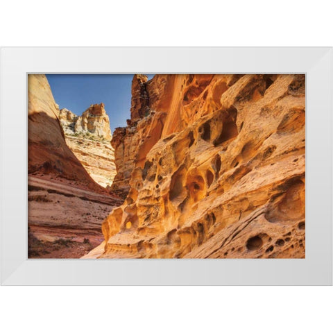 Crack Canyon I White Modern Wood Framed Art Print by Majchrowicz, Alan