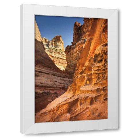 Crack Canyon II White Modern Wood Framed Art Print by Majchrowicz, Alan