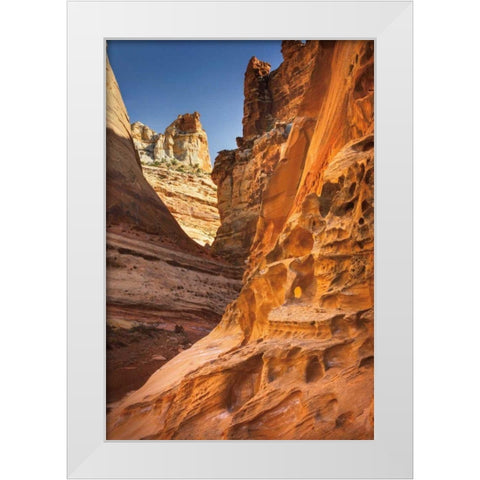 Crack Canyon II White Modern Wood Framed Art Print by Majchrowicz, Alan