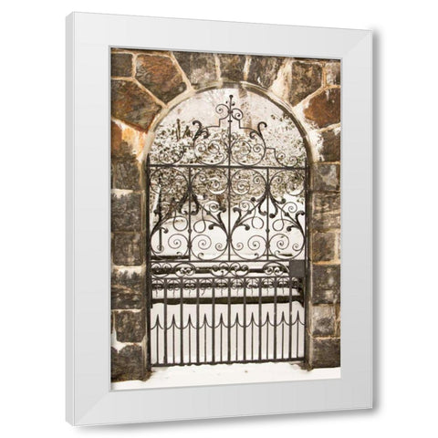 Winterthur Gate White Modern Wood Framed Art Print by Aledanda