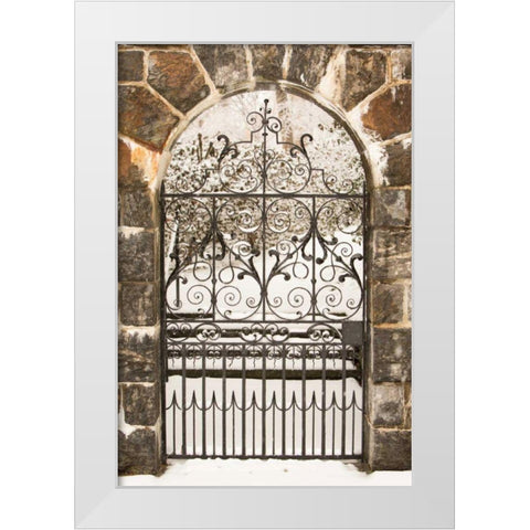 Winterthur Gate White Modern Wood Framed Art Print by Aledanda