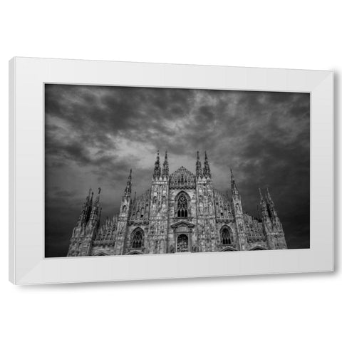 Duomo di Milano White Modern Wood Framed Art Print by Aledanda