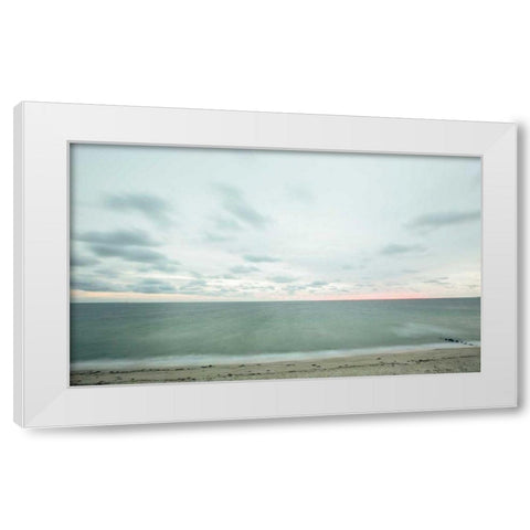 Marthas Vineyard Beach I White Modern Wood Framed Art Print by Aledanda