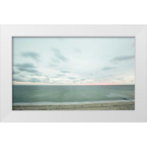 Marthas Vineyard Beach I White Modern Wood Framed Art Print by Aledanda
