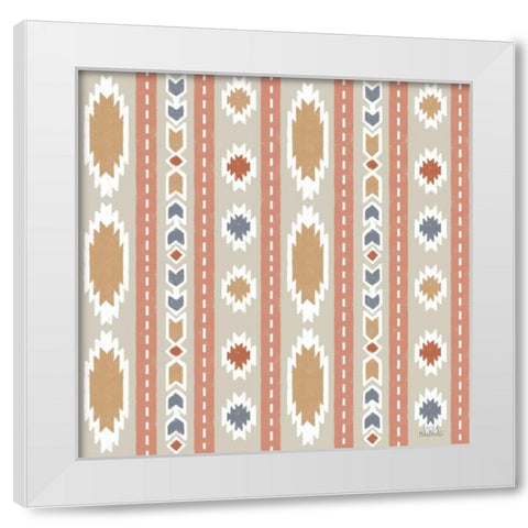 Gone Glamping Pattern IIA White Modern Wood Framed Art Print by Marshall, Laura