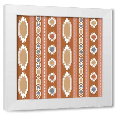Gone Glamping Pattern IIB White Modern Wood Framed Art Print by Marshall, Laura
