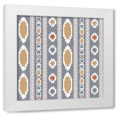 Gone Glamping Pattern IIC White Modern Wood Framed Art Print by Marshall, Laura