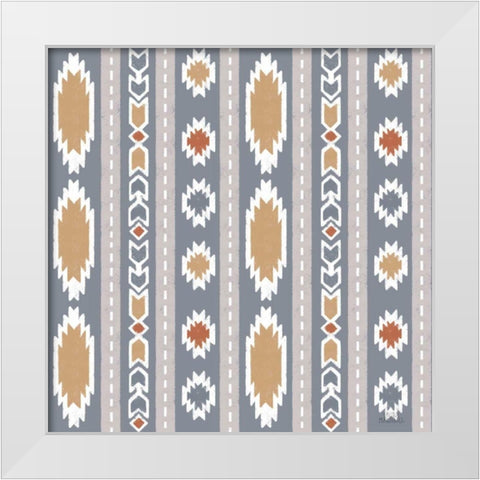 Gone Glamping Pattern IIC White Modern Wood Framed Art Print by Marshall, Laura