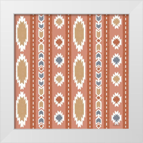 Gone Glamping Pattern IID White Modern Wood Framed Art Print by Marshall, Laura