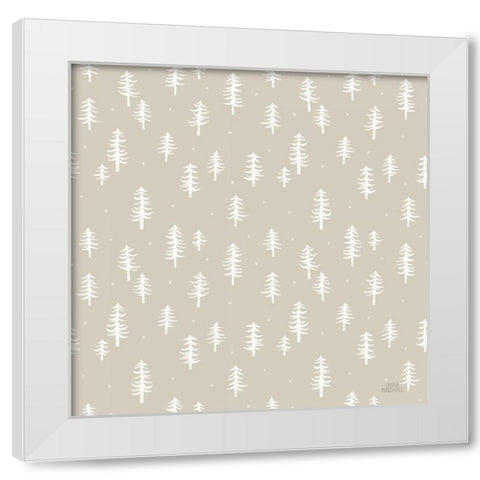 Gone Glamping Pattern IIIA White Modern Wood Framed Art Print by Marshall, Laura