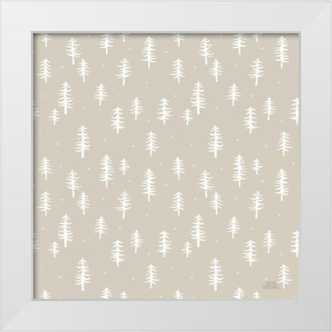 Gone Glamping Pattern IIIA White Modern Wood Framed Art Print by Marshall, Laura