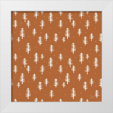 Gone Glamping Pattern IIIB White Modern Wood Framed Art Print by Marshall, Laura