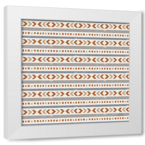 Gone Glamping Pattern IVA White Modern Wood Framed Art Print by Marshall, Laura