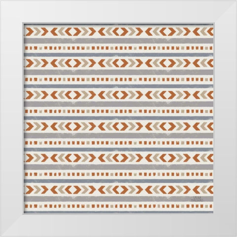 Gone Glamping Pattern IVA White Modern Wood Framed Art Print by Marshall, Laura