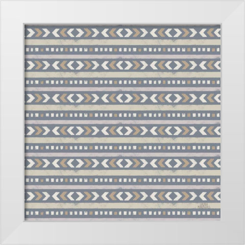 Gone Glamping Pattern IVC White Modern Wood Framed Art Print by Marshall, Laura