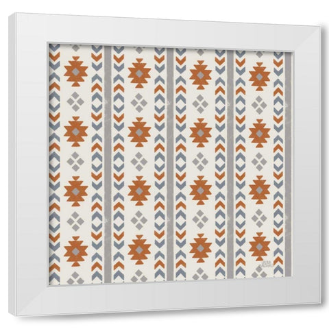 Gone Glamping Pattern VA White Modern Wood Framed Art Print by Marshall, Laura