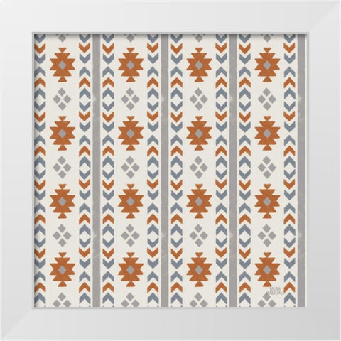 Gone Glamping Pattern VA White Modern Wood Framed Art Print by Marshall, Laura