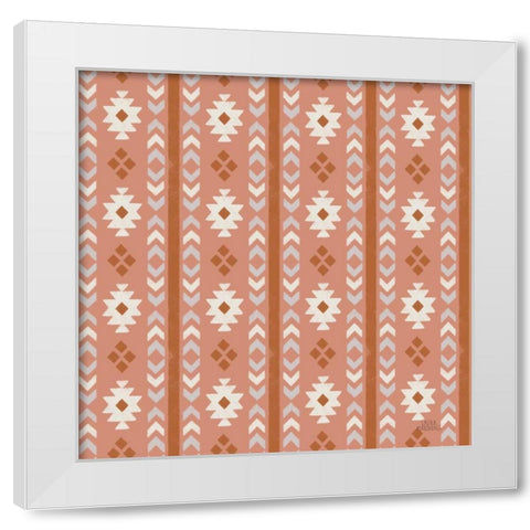 Gone Glamping Pattern VD White Modern Wood Framed Art Print by Marshall, Laura