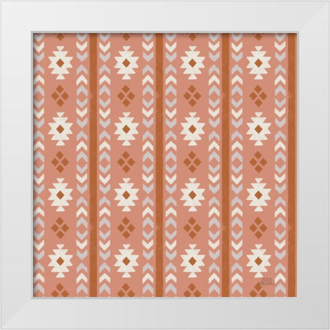 Gone Glamping Pattern VD White Modern Wood Framed Art Print by Marshall, Laura