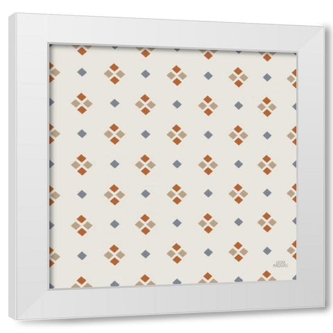 Gone Glamping Pattern VIIA White Modern Wood Framed Art Print by Marshall, Laura