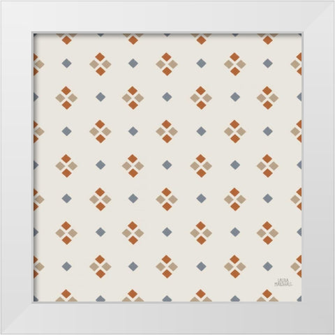 Gone Glamping Pattern VIIA White Modern Wood Framed Art Print by Marshall, Laura
