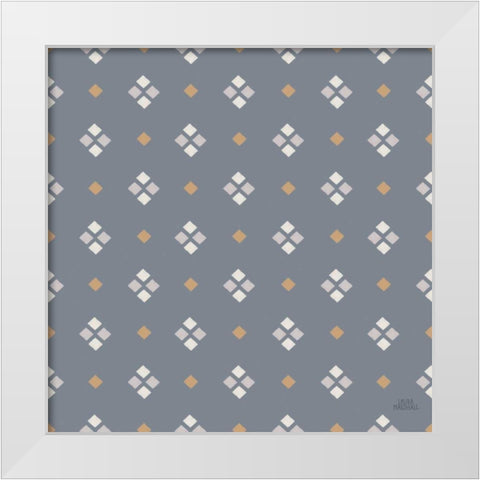 Gone Glamping Pattern VIIC White Modern Wood Framed Art Print by Marshall, Laura