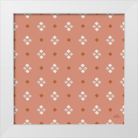 Gone Glamping Pattern VIID White Modern Wood Framed Art Print by Marshall, Laura