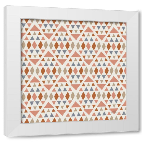 Gone Glamping Pattern VIIIA White Modern Wood Framed Art Print by Marshall, Laura
