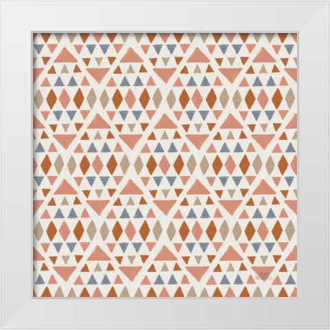 Gone Glamping Pattern VIIIA White Modern Wood Framed Art Print by Marshall, Laura
