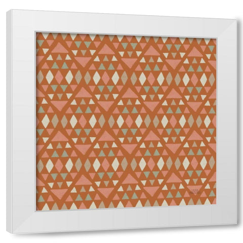 Gone Glamping Pattern VIIIB White Modern Wood Framed Art Print by Marshall, Laura
