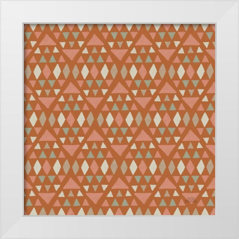 Gone Glamping Pattern VIIIB White Modern Wood Framed Art Print by Marshall, Laura