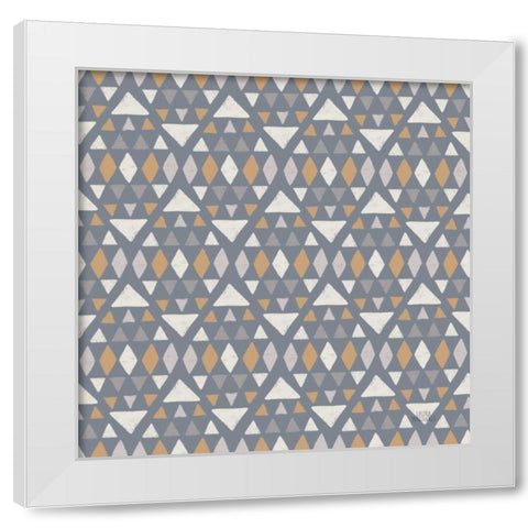 Gone Glamping Pattern VIIIC White Modern Wood Framed Art Print by Marshall, Laura